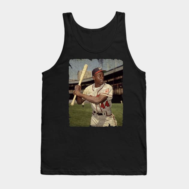 Hank Aaron in Atlanta Braves Tank Top by PESTA PORA